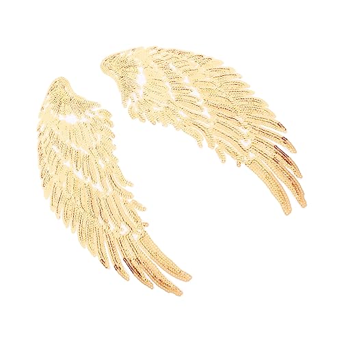 ARTIBETTER 1Paar Pailletten Aufnäher Set Glitzernde Engelsflügel Patches Für DIY Kleidung Bügelbilder Für Stoffdekor Für Jubiläums Und Hochzeitsverzierung von Artibetter