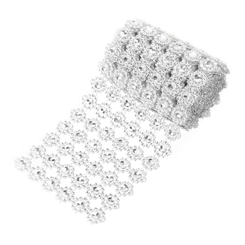 ARTIBETTER 1Rolle DIY Perlenbesatz Reihigem mit Strasssteinen Zuschneidbarer Verschleißfester Kostümbesatz für und Tischdekoration Yards von Artibetter