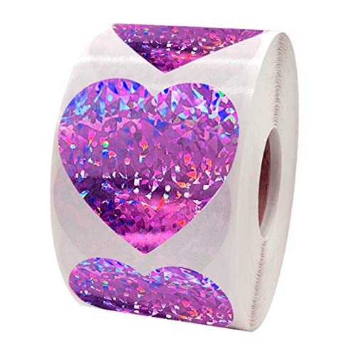 ARTIBETTER 1Rolle Herzaufkleber Selbstklebende Lilane für Geschenkverpackungen und Scrapbooking und Praktisch für Feiern und Kreative Projekte von Artibetter