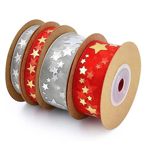 ARTIBETTER 1Rolle Weihnachtsgeschenkband Yards Fünfzackiges Sternband Hochwertiges DIY Band Für Dekoration Und Handarbeiten Weihnachten Und Besondere ARTIBETTER 1Rolle Weihnachtsgeschenkband Yards Fünfzackiges Sternband Hochwertiges DIY Band Für Dekoration Und Handarbeiten Weihnachten Und Besondere von Artibetter