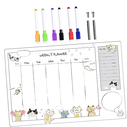 ARTIBETTER 1Satz Acryl Memoboard Abwischbare Wochenplanungstafel Für Kühlschrank Transparentes Zeichenbrett Mit Stiften Und Werbenägeln Für Büro ARTIBETTER 1Satz Acryl Memoboard Abwischbare Wochenplanungstafel Für Kühlschrank Transparentes Zeichenbrett Mit Stiften Und Werbenägeln Für Büro von Artibetter