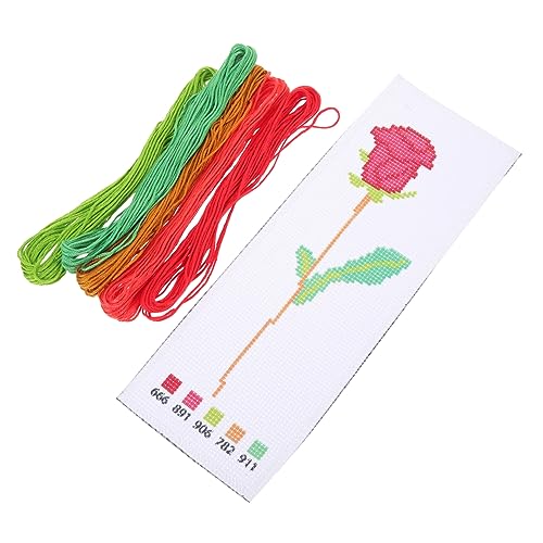 ARTIBETTER 1Satz Bastel Nähset Für DIY Stickerei Kreuzstich Lesezeichen Materialpaket Mit Blumenmuster Rosenthema Und Erwachsene Für Projekte ARTIBETTER 1Satz Bastel Nähset Für DIY Stickerei Kreuzstich Lesezeichen Materialpaket Mit Blumenmuster Rosenthema Und Erwachsene Für Projekte von Artibetter