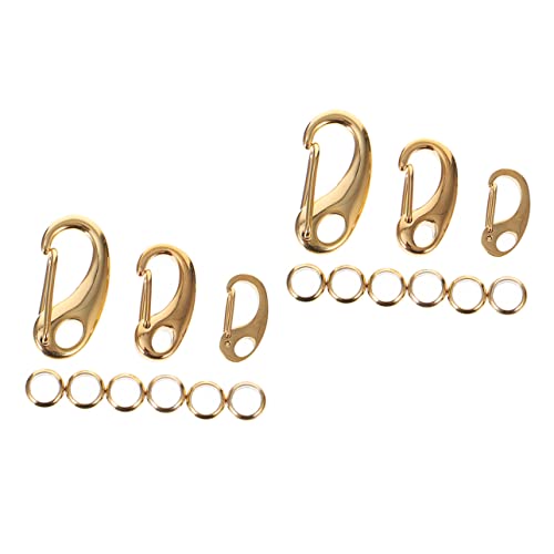 ARTIBETTER 1Satz Hummer Karabiner Mit Schlüsselringen Teiliges Für DIY Schmuck Rostfrei Und Langlebig Für Halsketten Armbänder Und Schlüsselhalter Goldener Farbe ARTIBETTER 1Satz Hummer Karabiner Mit Schlüsselringen Teiliges Für DIY Schmuck Rostfrei Und Langlebig Für Halsketten Armbänder Und Schlüsselhalter Goldener Farbe von Artibetter