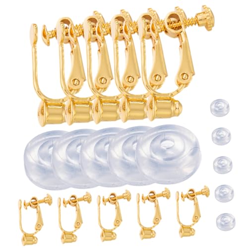 ARTIBETTER 1Satz Klip Ohrstecker Adapter Hochwertigem für DIY Ohrschmuck Schmerzfreie Umwandlung für Ungestochene mit Runden Dämpfern Allergiefrei von Artibetter
