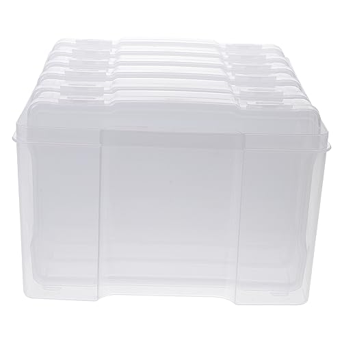 ARTIBETTER 1Satz Kunststoffkartenbox mit Abnehmbaren Trennwänden Teiliges für Fotos Grußkarten und Bürobedarf Transparente Aufbewahrungsbox für Kreatives Organisieren von Artibetter