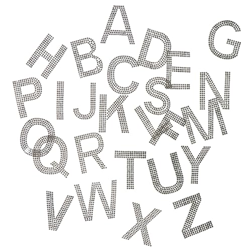 ARTIBETTER 1Satz Rhinestone Alphabet Aufnäher Strass Patches zum Aufbügeln für Kleidung und DIY Projekte für Jeans Taschen Hüte und Mehr von Artibetter