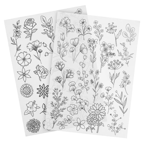 ARTIBETTER 2 Blätter Bestickter Nicht Gewebter Stoffmaterial Stickstabilisator Wasserlösliches Stickpapier Blumen- Zurück Stickmuster Stabilisator Für Stickereien Wasserlöslicher Vliesstoff ARTIBETTER 2 Blätter Bestickter Nicht Gewebter Stoffmaterial Stickstabilisator Wasserlösliches Stickpapier Blumen- Zurück Stickmuster Stabilisator Für Stickereien Wasserlöslicher Vliesstoff von Artibetter