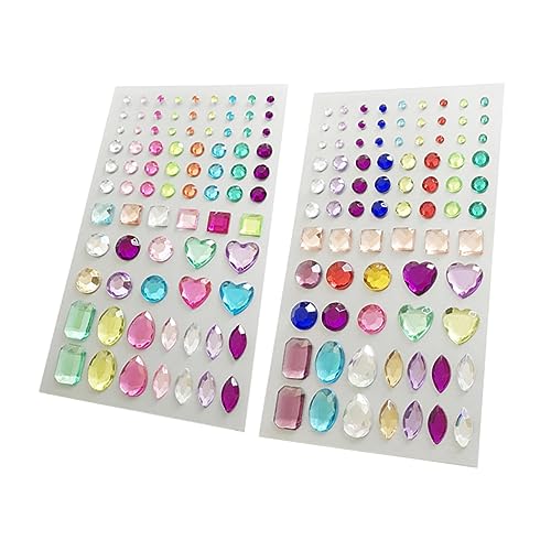ARTIBETTER 2 Bögen Handy Klebeaufkleber Glitzernde Aufkleber Strasssteine ​​Zum Basteln Edelsteinaufkleber DIY Acrylsteine Handyaufkleber von Artibetter