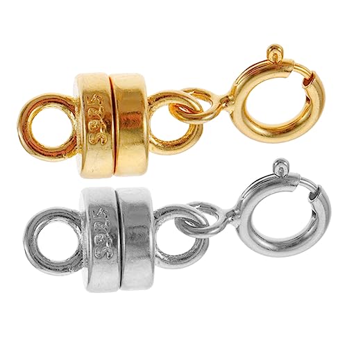 ARTIBETTER 2 Paar Verlängerungsketten Aus Sterlingsilber Schmuck Magnetverschlüsse Schmuckzubehör Magnetverschluss Für Halsketten Magnetischer Schmuckverschluss Wiederverwendbare von Artibetter