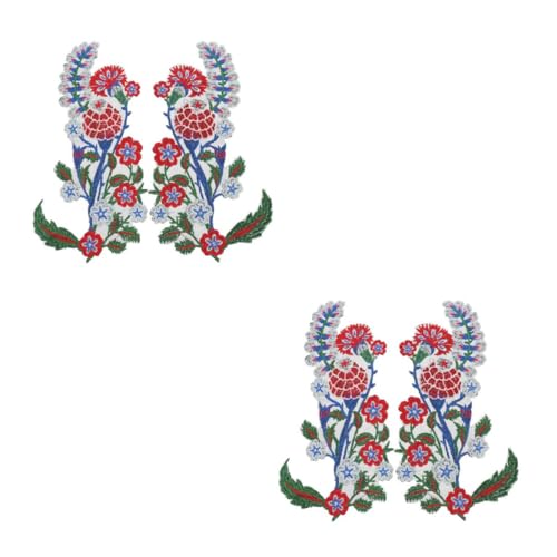 ARTIBETTER 2 Paare Blumen Patch Stickerei für Kleidung Flicken für Diy Bastelprojekte Langlebig und Vielseitig Einsetzbar zur Dekoration von Taschen und Bekleidung von Artibetter