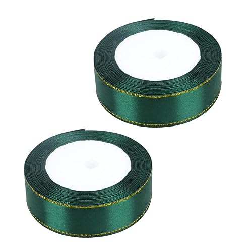 ARTIBETTER 2 Rolle 22 Geschenkstreifen Eisstockschießen einladen Basteln Party Hochzeitsdekorationen seidenband ribbon geschenkbänder set festivalbändchen geschenkverpackung DIY-Bänder Green von Artibetter