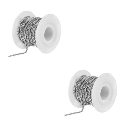 ARTIBETTER 2 Rollen 10 Stahlkette Perlenkette Für Halskette Armschlinge Kettenverlängerung Quadratische Kugelkette 10 Meter Kette Pulloverkette 2 Mm Diy-kette Rostfreier Stahl Silver ARTIBETTER 2 Rollen 10 Stahlkette Perlenkette Für Halskette Armschlinge Kettenverlängerung Quadratische Kugelkette 10 Meter Kette Pulloverkette 2 Mm Diy-kette Rostfreier Stahl Silver von Artibetter