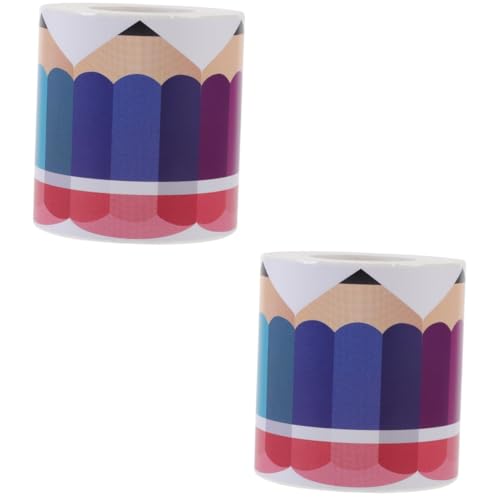 ARTIBETTER 2 Rollen Bleistift -grenzaufkleber Rand Grenze Rustikal Farbe Klassenzimmerdekoration Für Streifen Planke Tafel Bulletin Board Decoration Sticker Pinnwand Dekorationen Papier von Artibetter