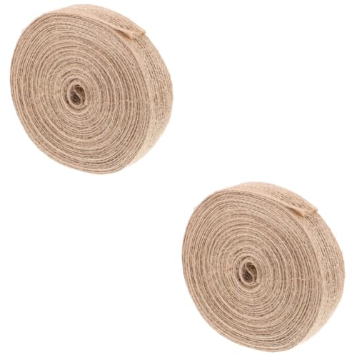 ARTIBETTER 2 Rollen DIY handgemachtes Hanfseil hochzeitsdeko wedding decoration geschenktüte geschenksackerl Blumenstraußband Sackleinen Geschenkversorgungen praktisches Geschenkband Jute von Artibetter