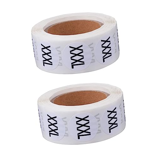 ARTIBETTER 2 Rollen Kleidergrößen-aufkleber Kleidungsaufkleber Kinderkleidung Hemdenaufkleber Für Den Einzelhandel Schmucklos Vinyl Name Selbstklebende Aufkleber Etikett Streifen Klein Papier von Artibetter