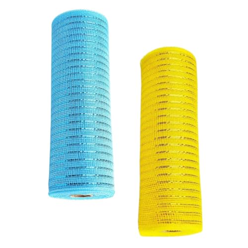 ARTIBETTER 2 Rollen Ostern Poly Mesh Ribbon Dekorative Netzrollen Für Den Frühling Sommer Ostertag Dekoration DIY Blumenkranz Girland ARTIBETTER 2 Rollen Ostern Poly Mesh Ribbon Dekorative Netzrollen Für Den Frühling Sommer Ostertag Dekoration DIY Blumenkranz Girland von Artibetter