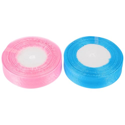 ARTIBETTER 2 Rollen Schleife Basteln Bastelset Zubehör Festival-paketband Stoffband Gestaltetes Geschenkband Paketband Praktisches Geschenkband Dekorationen Einwickeln Bänder Nylon von Artibetter