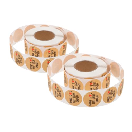 ARTIBETTER 2 Rollen Selbstklebende Danke Aufkleber Runde Etiketten für Backen und DIY Projekte Langlebig und Einfach zu Verwenden für Dekorationen und Etikettierungen ARTIBETTER 2 Rollen Selbstklebende Danke Aufkleber Runde Etiketten für Backen und DIY Projekte Langlebig und Einfach zu Verwenden für Dekorationen und Etikettierungen von Artibetter
