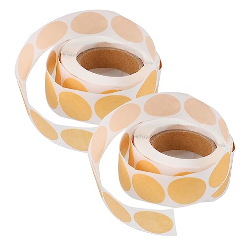 ARTIBETTER 2 Rollen Selbstklebende Runde Kraftpapier Etiketten für Weihnachten Hochzeiten Geburtstage und Bürobedarf Vielseitige DIY Aufkleber für Tägliche Beschriftung von Artibetter