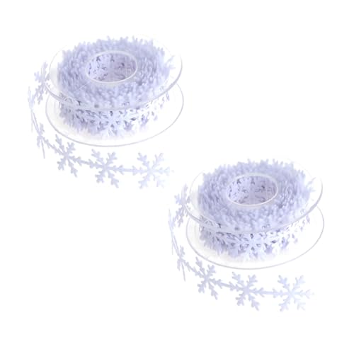 ARTIBETTER 2 Rollen Weihnachtliches Geschenkband Schneeflocken Dekoratives Band Weiß Vielseitig für Basteln Geschenkverpackung Kleidung Accessoires und Festdeko ARTIBETTER 2 Rollen Weihnachtliches Geschenkband Schneeflocken Dekoratives Band Weiß Vielseitig für Basteln Geschenkverpackung Kleidung Accessoires und Festdeko von Artibetter