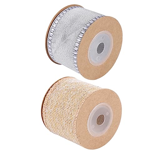 ARTIBETTER 2 Rollen Weihnachtsgeschenkband Leinensatinband Langlebig Dekorativ DIY Geschenkverpackung Band für Weihnachten Festliche Schleifen und Bastelbedarf ARTIBETTER 2 Rollen Weihnachtsgeschenkband Leinensatinband Langlebig Dekorativ DIY Geschenkverpackung Band für Weihnachten Festliche Schleifen und Bastelbedarf von Artibetter