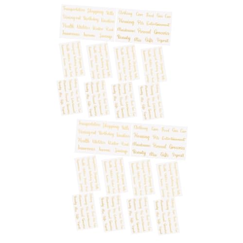 ARTIBETTER 2 Sätze Aufkleber Für Briefetiketten Kasse Rechnung Täglich Klebetiketten Geldaufkleber Kompakte Geldumschlagetiketten Selbstklebender Etikettenaufkleber Pvc Golden 10 Blätter * 2 ARTIBETTER 2 Sätze Aufkleber Für Briefetiketten Kasse Rechnung Täglich Klebetiketten Geldaufkleber Kompakte Geldumschlagetiketten Selbstklebender Etikettenaufkleber Pvc Golden 10 Blätter * 2 von Artibetter