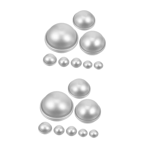 ARTIBETTER 2 Sätze Backform Ball Salz Schimmel Herstellung Badeform Form in Kugelform Formen Für Badekugeln Kuchenform Badekugel-form Aluminiumlegierung Silver 16 Stücke * 2 von Artibetter