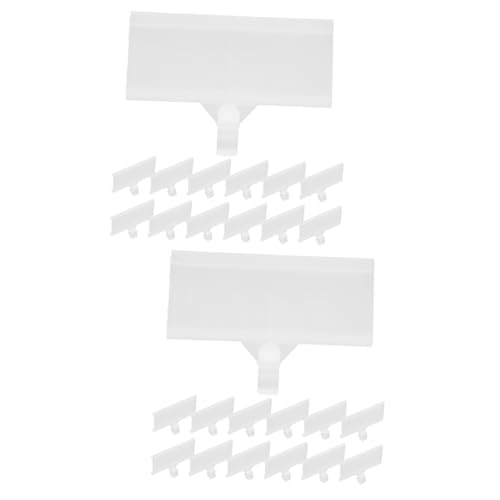 ARTIBETTER 2 Sätze Bar -label Etiketten Für Drahtgestelle Organisation Etikettenclips Für Vorratsbehälter Etikettenclips Für Lagerbehälter Plastik Transparent 20 Stück * 2 von Artibetter