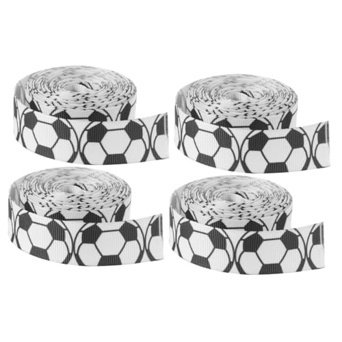 ARTIBETTER 2 Sätze Basteln Verpackungsband Weißes Band Sportband Band Zum Verpacken Kreatives Geschenkband Kreative Kuchenbänder Fußballband Bastelbänder Stoff 2 Rollen * 2 von Artibetter