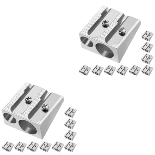 ARTIBETTER 2 Sätze Bleistiftspitzer Mini -bleistiftschärfer Anspitzer Kunst Zeichnung Für Schulmaterial Silver Aluminiumlegierung 10 Stück * 2 ARTIBETTER 2 Sätze Bleistiftspitzer Mini -bleistiftschärfer Anspitzer Kunst Zeichnung Für Schulmaterial Silver Aluminiumlegierung 10 Stück * 2 von Artibetter