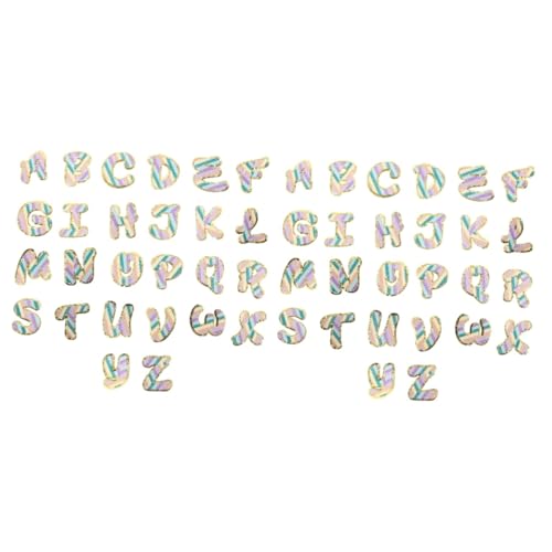 ARTIBETTER 2 Sätze Buchstaben Patches Gestickte Applikationen Für Diy Kleidung Taschen Und Mehr Farbige Aufnäher Zum Aufnähen Zur Dekoration Und Reparatur 26 Stück * 2 von Artibetter