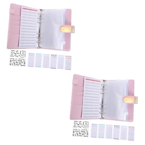 ARTIBETTER 2 Sätze Budget Gesetzt Geldbinder Zum Sparen Von Bargeld Nachfüllung Ersparnisse Planer Notizblock Geldbinder Für Bargeld Kassenbuch Zum Sparen Bargeldsparender Ordner Leder von Artibetter