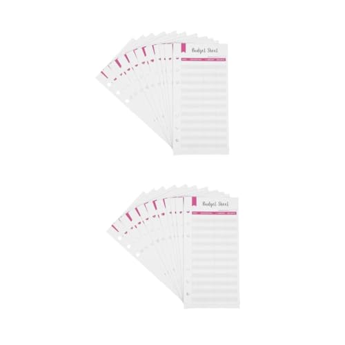 ARTIBETTER 2 Sätze Bürozubehör Planer Veranstalter Loch Nachfüllung Cash-budget-ersetzungen Nachfüllbare Geldordner Budgetversorgung Papier Rot 12 Stücke * 2 von Artibetter