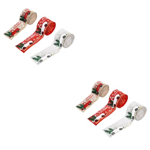 ARTIBETTER 2 Sätze Dekoratives Band Seidenband Ribbon Dekorationsband Bandalette Weihnachtsschleifen Band Gegenwärtig Weihnachtsdeko Weihnachts-design-band Weihnachtsband Stoff 3 Rollen * 2 ARTIBETTER 2 Sätze Dekoratives Band Seidenband Ribbon Dekorationsband Bandalette Weihnachtsschleifen Band Gegenwärtig Weihnachtsdeko Weihnachts-design-band Weihnachtsband Stoff 3 Rollen * 2 von Artibetter
