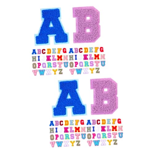 ARTIBETTER 2 Sätze Diy Bügelbuchstaben Patches Aufnäher Für Kleidung Langlebig Hautfreundlich Einfach Anzuwenden Zum Dekorieren Und Reparieren Von Textilien Für Verschiedene 52 Stück * 2 von Artibetter