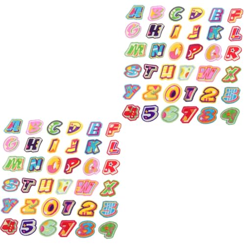 ARTIBETTER 2 Sätze Englischer Brief Patch Bestickt Aufnäher Zum Aufnähen Von Buchstaben Stickereiflecken Für Kleidung Aufnäher Für Kleidungsapplikationen Der Patch Filzstoff von Artibetter