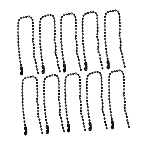 ARTIBETTER 2 Sätze Farbenfrohe Gedruckte Kugelkette Eisen Für Dekoration Schwarz Für Diy Schmuck Anhänger Und Projekte 50 Stück * 2 von Artibetter