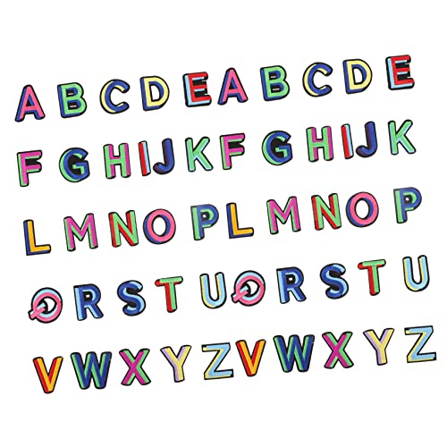 ARTIBETTER 2 Sätze Farbenfrohe Teiliges Alphabet Patches Bügel Und Nähapplikationen Für Kleidung Diy Bastelzubehör Und Kreative Dekorationen Für Erwachsene 52 Stück * 2 von Artibetter