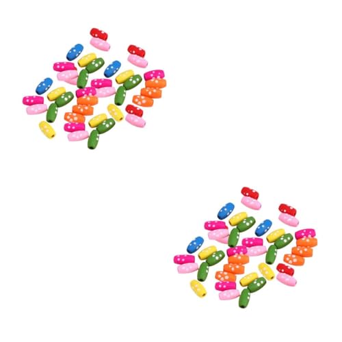 ARTIBETTER 2 Sätze Farbige Holzperlen Abstandshalter Perlen Mehrere Mini Armbänder Zum Herstellen Von Charms Basteln Von Schmuck Lose Holzperlen DIY 100 Stück * 2 von Artibetter