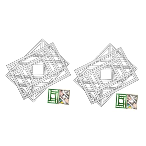 ARTIBETTER 2 Sätze Formen Für Grußkarten Schnitte Sterben Scrapbooking Prägung Lesezeichen-stanzformen Schablonen Für Die Kartenherstellung Metall Silver 2 Stück * 2 von Artibetter