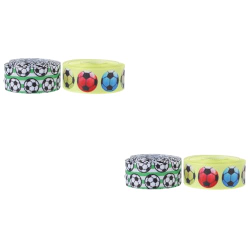 ARTIBETTER 2 Sätze Fußball Geschenkband Breit Pro Dekoratives Ripsband Für Diy Bastelprojekte Geschenkverpackungen Und Partydekorationen Langlebig Und Vielseitig Einsetzbar 2 Rollen * 2 von Artibetter