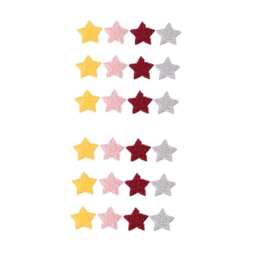 ARTIBETTER 2 Sätze Fuzzy Fünfzackige Stern Patches Für Bastelprojekte Und Kinderbekleidung Dekorative Aufnäher Für Haaraccessoires Und Diy Kreationen Zufällige 40 Stück * 2 von Artibetter