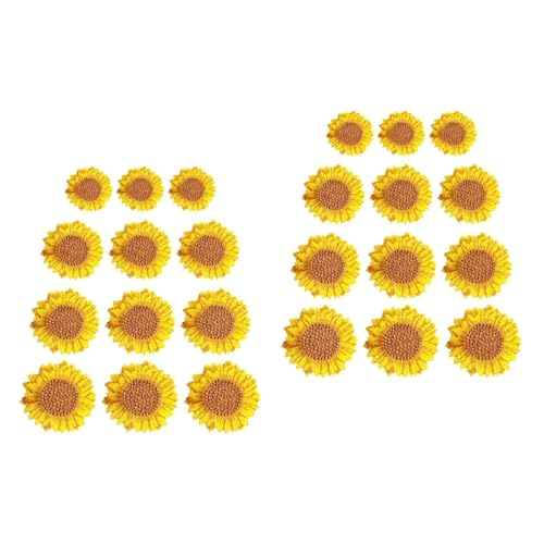 ARTIBETTER 2 Sätze Gestickter Sonnenfleck Blume Kleidung Aufnäher Nähen Abzeichen Annähen Party Flecken Bestickt Zubehör Patch Gestickte Aufnäher Stickerei Stickaufkleber Stoff 12 Stück * 2 von Artibetter