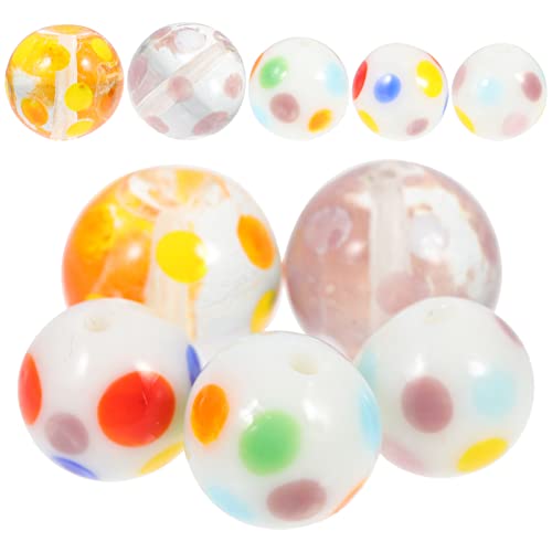 ARTIBETTER 2 Sätze Glasperlen Punktdesign Perlen Für Diy Armbänder Und Runde Spacer Beads Für Basteln Und Schmuckherstellung 10 Stück * 2 von Artibetter