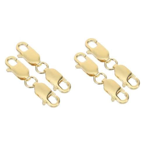 ARTIBETTER 2 Sätze Goldene Doppel Lobster Clips Für Schmuckherstellung Vielseitige Karabiner Verschlüsse Für Armbänder Und Diy Zubehör Für Schmuck Design 2 Stücke * 2 von Artibetter
