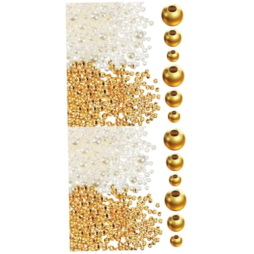 ARTIBETTER 2 Sätze Goldperlen + Perlen Schmuck Abstandsperlen Kleine Perlen Lose Halskette Perle Abstandsperlen Ergebnisse Reiz Runden Spacer Diy -herstellung Vorräte Metall 900 Stück * 2 ARTIBETTER 2 Sätze Goldperlen + Perlen Schmuck Abstandsperlen Kleine Perlen Lose Halskette Perle Abstandsperlen Ergebnisse Reiz Runden Spacer Diy -herstellung Vorräte Metall 900 Stück * 2 von Artibetter