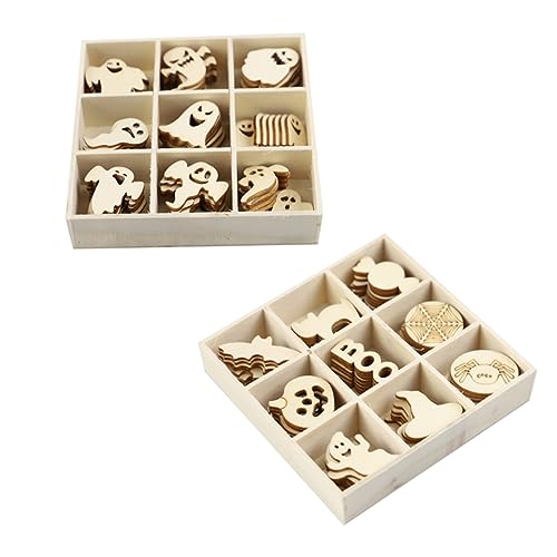 ARTIBETTER 2 Sätze Halloween Holzornamente Modelle Holz Deko für Haus Party Leichtes Langlebiges DIY Bastelset für Wand Tür und Raumdekoration zu Halloween ARTIBETTER 2 Sätze Halloween Holzornamente Modelle Holz Deko für Haus Party Leichtes Langlebiges DIY Bastelset für Wand Tür und Raumdekoration zu Halloween von Artibetter