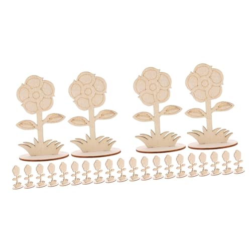 ARTIBETTER 2 Sätze Handbemalte Blumen Blumen- Blumenausschnitte Zum Basteln Unfertige Hölzerne Blumenausschnitte Malen Sie Ihr Eigenes Kunsthandwerk Holz 12 Stück * 2 von Artibetter