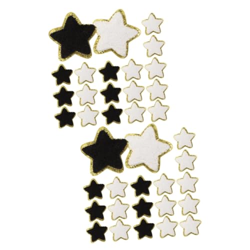 ARTIBETTER 2 Sätze Handtuchstofftuch Patch Für Kleidung Flecken Nähen Applikationen Stern Bestickt Schwarz Jeans-patch Patches Für Jacken Form Jubeln Chenille 32 Stück * 2 ARTIBETTER 2 Sätze Handtuchstofftuch Patch Für Kleidung Flecken Nähen Applikationen Stern Bestickt Schwarz Jeans-patch Patches Für Jacken Form Jubeln Chenille 32 Stück * 2 von Artibetter