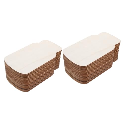 ARTIBETTER 2 Sätze Holzsplitter Dekoration Heimdekor Einmachglas Ausschnitte Schilder Bretter Unfertige Gläser Plaketten Leere Zahlenglas Ausschnitte Zum Basteln 24 Stück * 2 von Artibetter